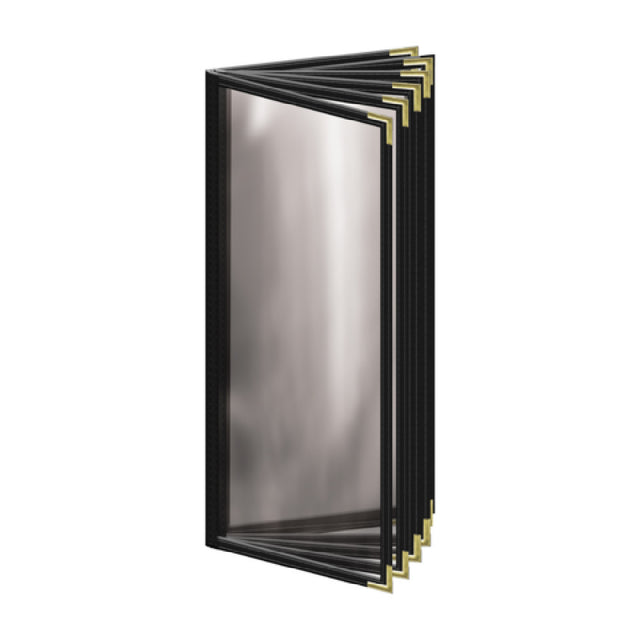 Risch TE-12V 4.25X11 Deluxe Clear Sewn Menu Cover 4-1/4" X 11" Booklet