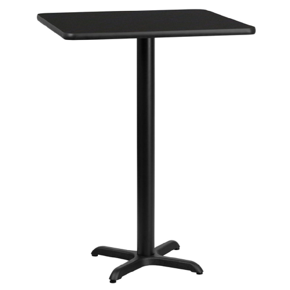 Flash Furniture XU-BLKTB-3030-T2222B-GG Table 30"W X 30"D X 43-1/8"H Bar Height