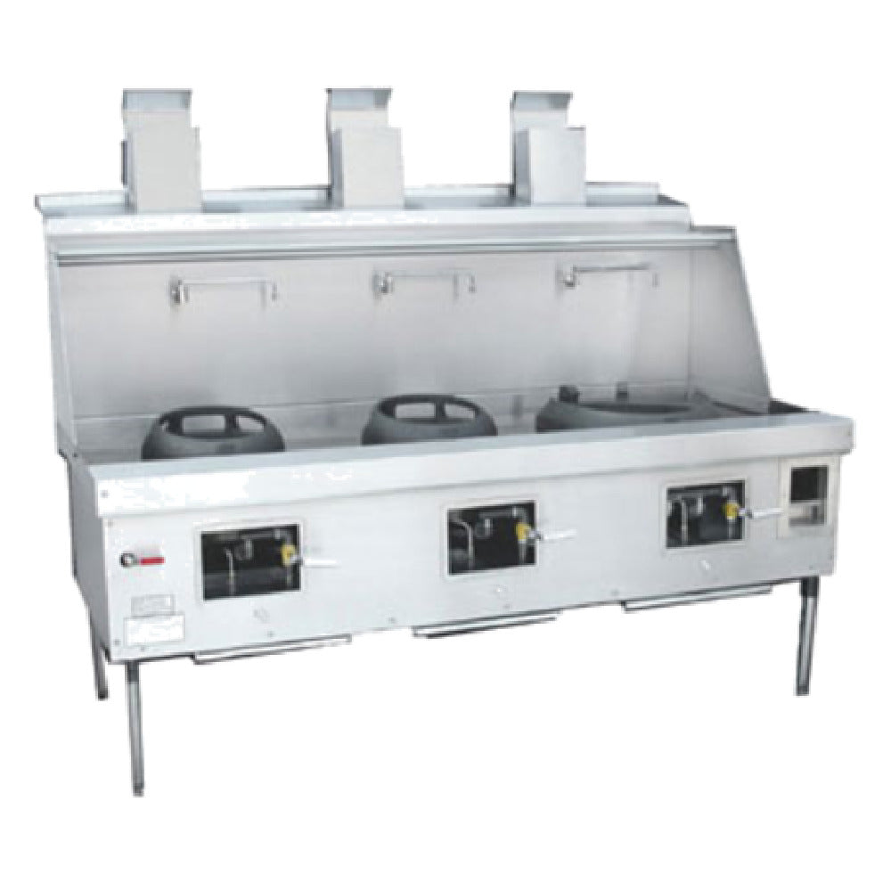 Town MF-3-SS MasterRange® Wok Range With Flue Gas