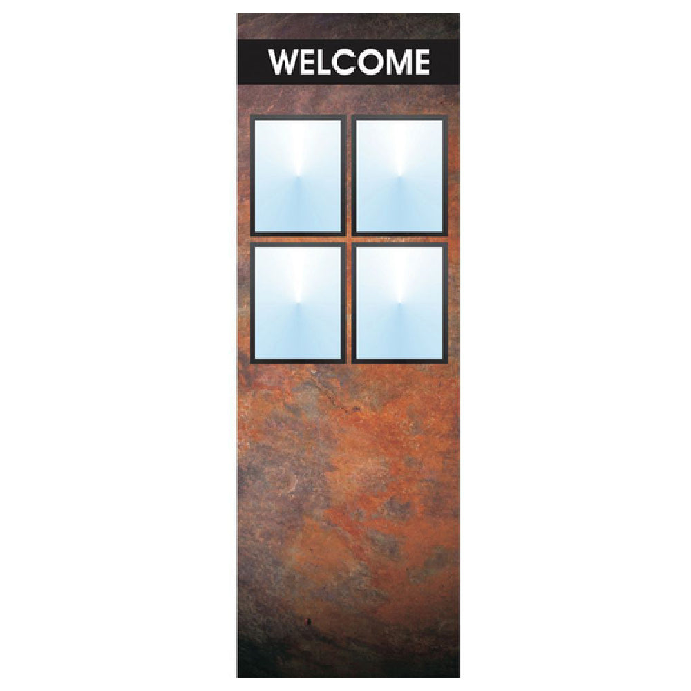 Hubert 40615 - Menu Board, 4-pocket, Floor Stand