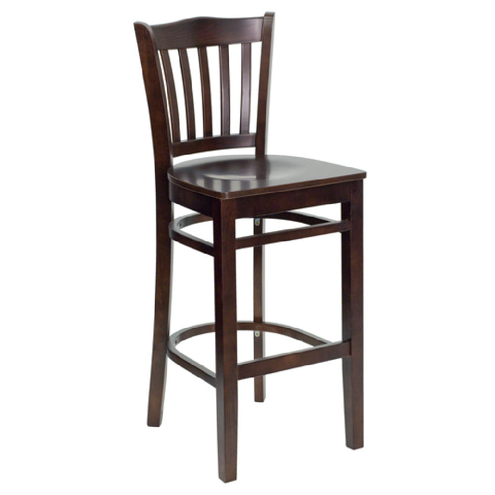 Flash Furniture XU-DGW0008BARVRT-WAL-GG Hercules Series Restaurant Bar Stool Vertical Wood Slat Back