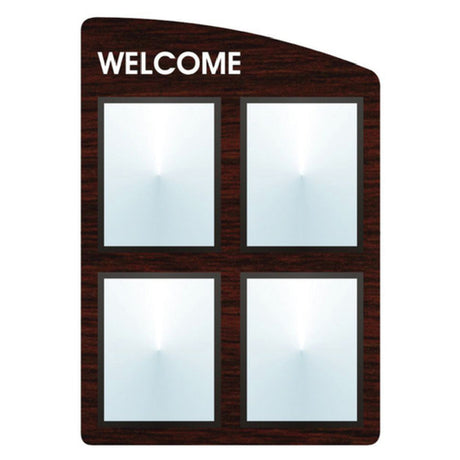 Hubert 86705 - Menu Board, 4-pocket, Wall-mount