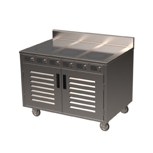 Spring USA BOH-2600DC-6 BOH Induction Flameless Cooking Cart Electric 48"