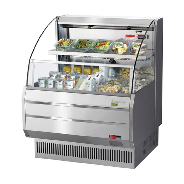 Turbo Air TOM-30LS-N Horizontal Open Display Merchandiser Low Profile 5.1 Cu. Ft. Capacity