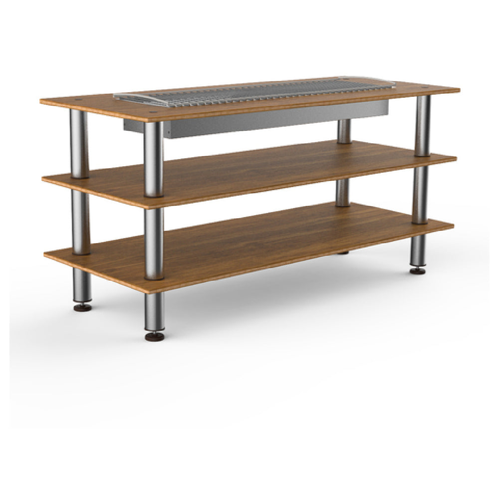 Steelite MGCMLD06BSXF Mogogo Buffet Solutions Modular Heat Table 3-tier 71" X 29-1/2" X 35"H