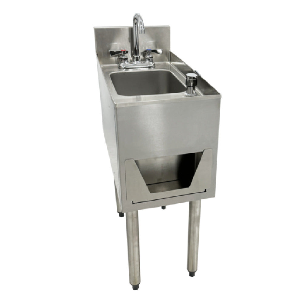 Glastender C-DHSB-12 CHOICE Deluxe Underbar Hand Sink Unit Free Standing 12"W O.A.