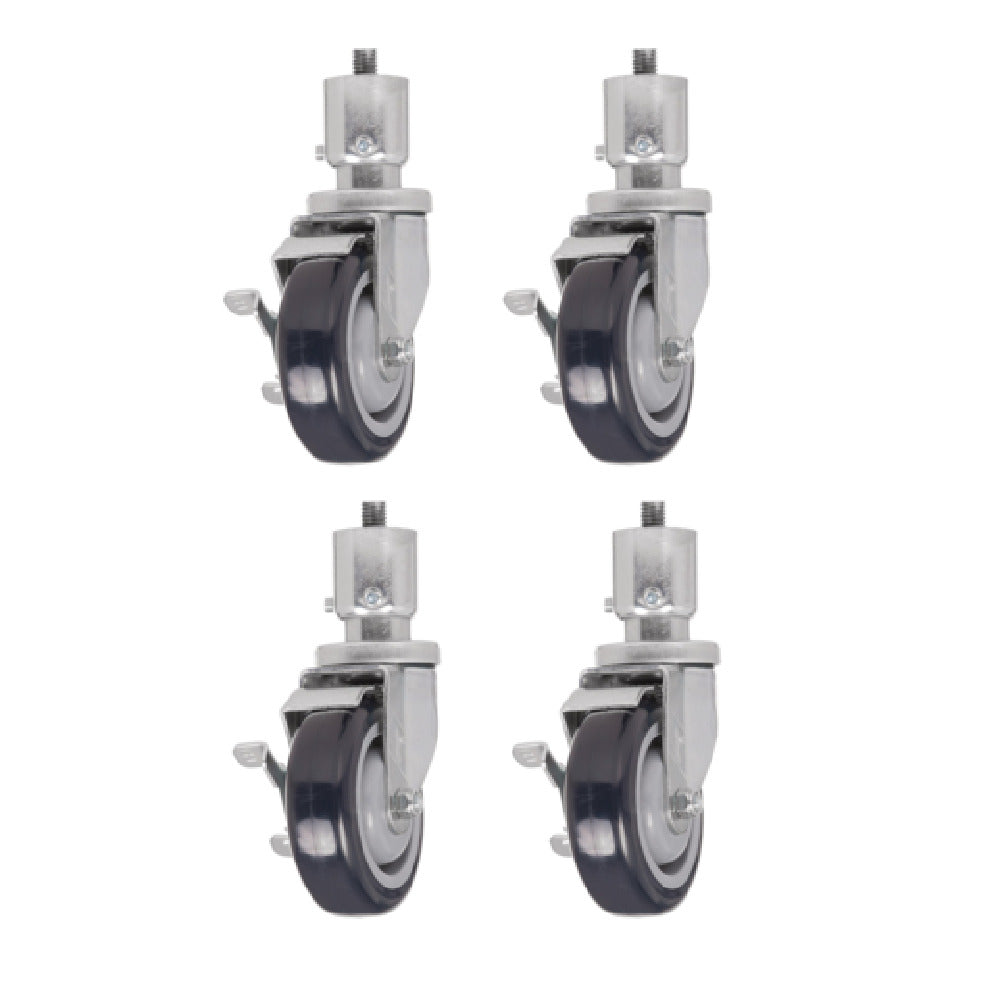 Vulcan CASTERS-VULSCR Set Of 4 Adjustable Casters 6" Overall Height Battery Screw Mount