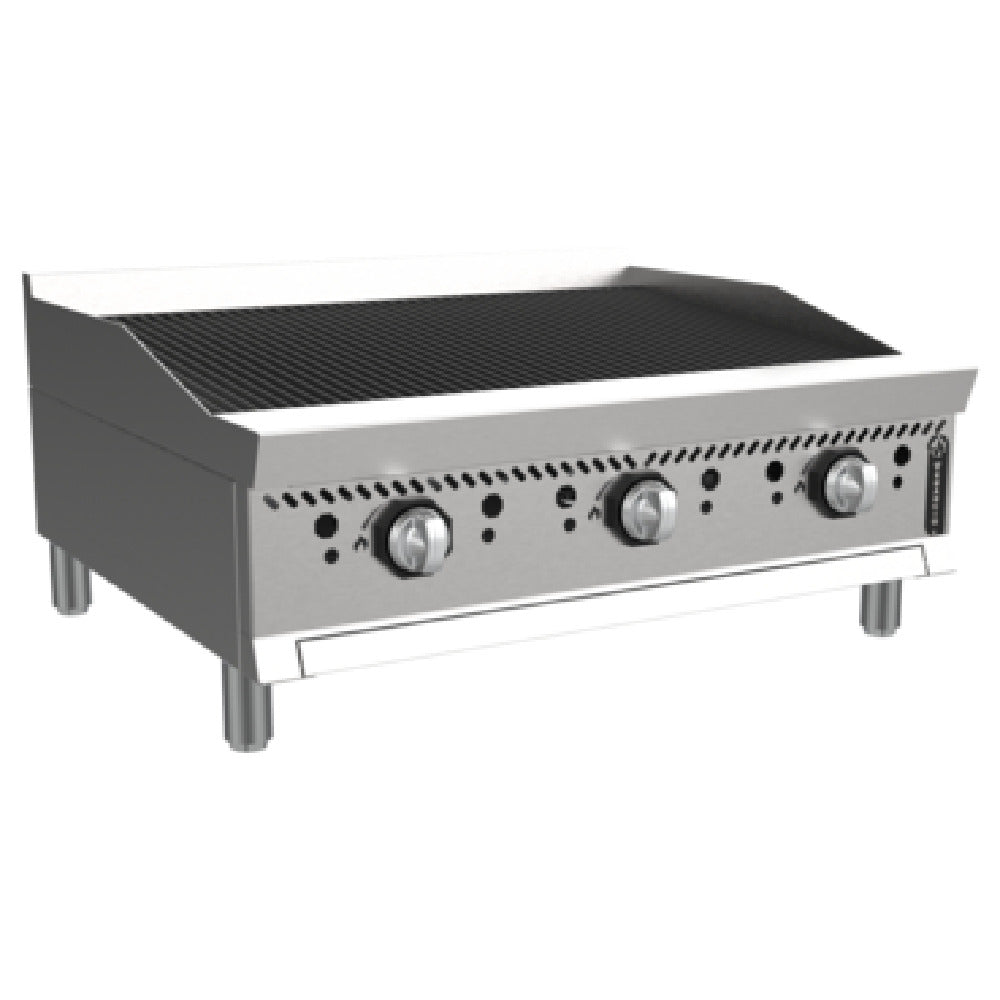 Venancio O72LC Octo Series Lava Rock Charbroiler Gas Countertop