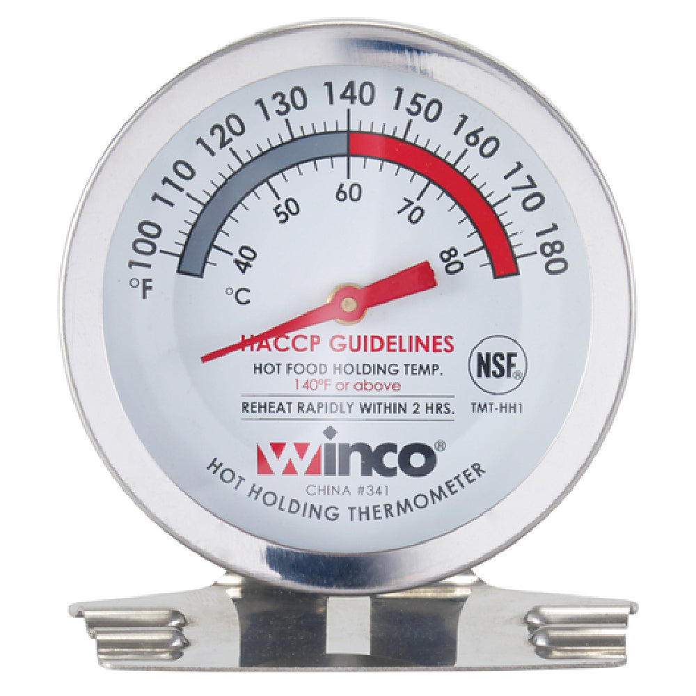 Winco TMT-HH1 Hot Holding Thermometer 100º To 180ºF (38º To 82ºC) 2" Dia. Dial