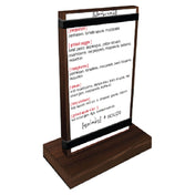 Menu Solutions WTRB-A Table Tent 4" X 6" Insert With Top & Bottom Rubber Bands