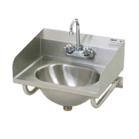 Eagle HSA-10-FTWS-LRS-1X Hand Sink Wall Mount 13-1/2" Wide X 9-3/4" Front-to-back X 6-3/4" Deep Bowl