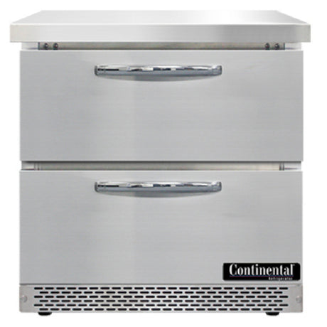 Continental Refrigerator SW32N-FB-D Work Top Refrigerator Front Breather 32"W