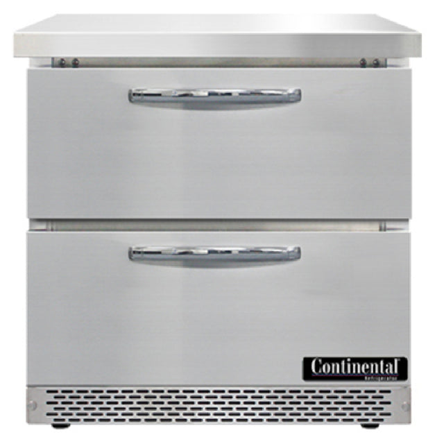 Continental Refrigerator SW32N-FB-D Work Top Refrigerator Front Breather 32"W