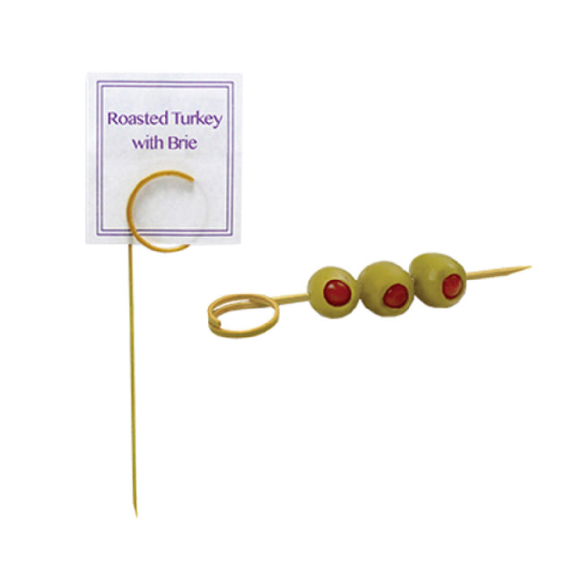 FOH AST019NAB83 Servewise® Disposable Picks 4-1/2" Swirl Top