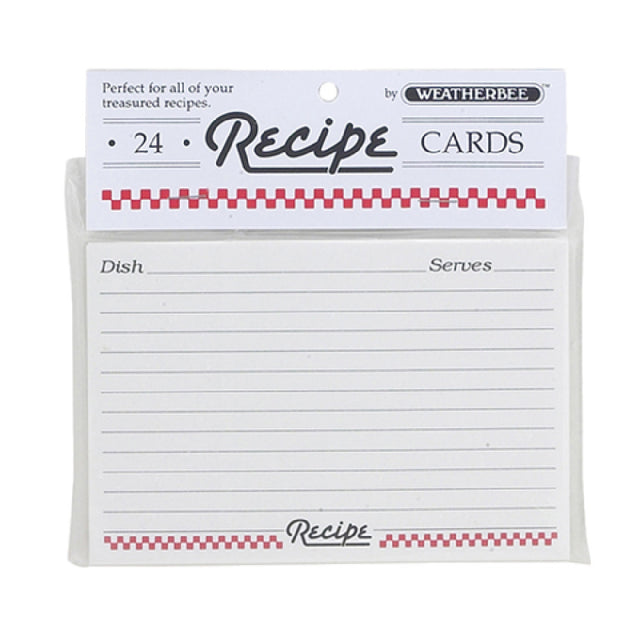 Harold Import Co. 066 Weatherbee Recipe Cards 4" X 6" (24 Pack)