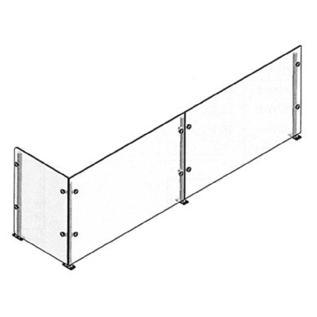 Atlas Metal AT1V-5 Sneeze Guard 75"L (2) End Panels