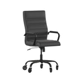 Flash Furniture GO-2286H-BK-BK-RLB-GG Whiteney Executive Swivel Office Chair 39-1/4" To 43" Adjustable Height