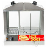 Empura Equipment HDS-1200W Hot Dog Steamer And Bun Steamer 18" X 14" X 15"H Side By Side