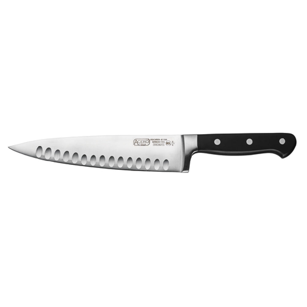 Winco KFP-84 Acero Chef Knife 8" Blade Hollow Ground Edge