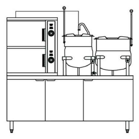 Crown Steam GCX-2-6-10_LP Convection Steamer/Kettle Gas (2) Compartment