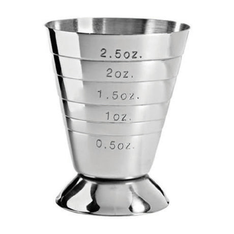 Spill-Stop 100-20 - Multi-Level Jigger, 1/2 Oz. X 2-1/2 Oz. Capacity, With External Markings