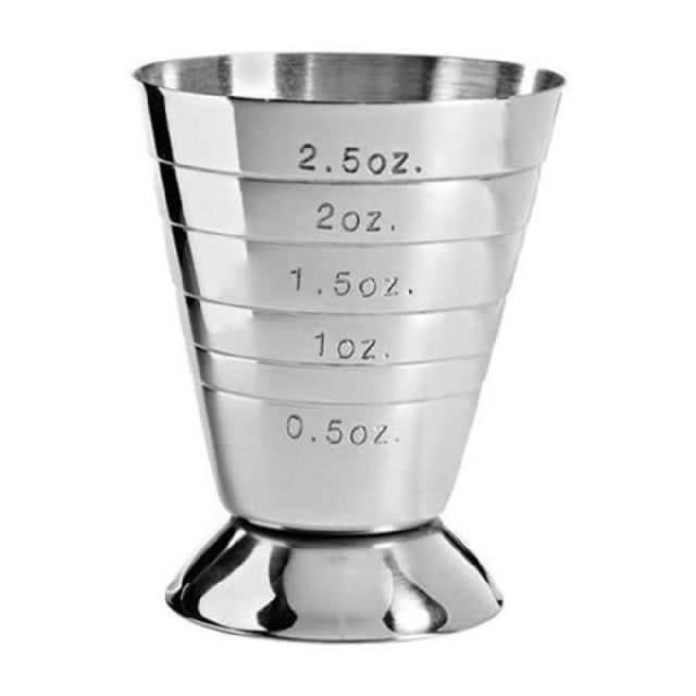 Spill-Stop 100-20 - Multi-Level Jigger, 1/2 Oz. X 2-1/2 Oz. Capacity, With External Markings