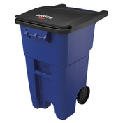 Rubbermaid FG9W2700BLUE - BRUTE® Roll-Out Container, 50 Gallon, 28-1/2" X 23-2/5" X 36-1/2" H