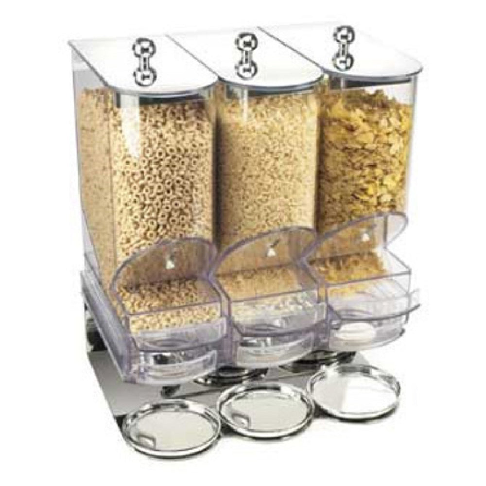 Cal Mil 718 Elite Portion Control Cereal Dispenser (3) 9.8L Capacity Bins 17" X 13-1/2 X 22"H