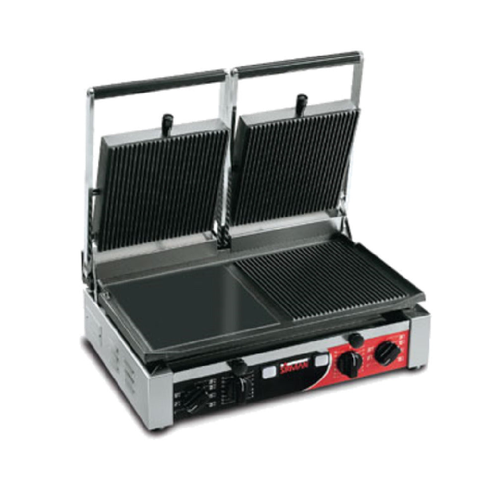 Sirman 34A3631105SI PD M Panini Grill Double Grooved Top & Half Flat/half Grooved Bottom