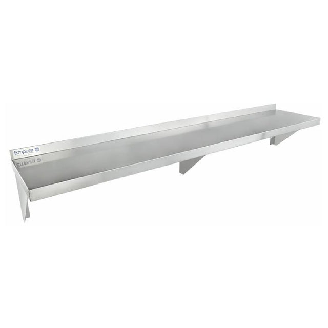 Empura Stainless 1260WS18G Standard Duty Empura Wall Mount Storage Shelf 12" X 60" 18GA 430S/S Shelf And Brackets