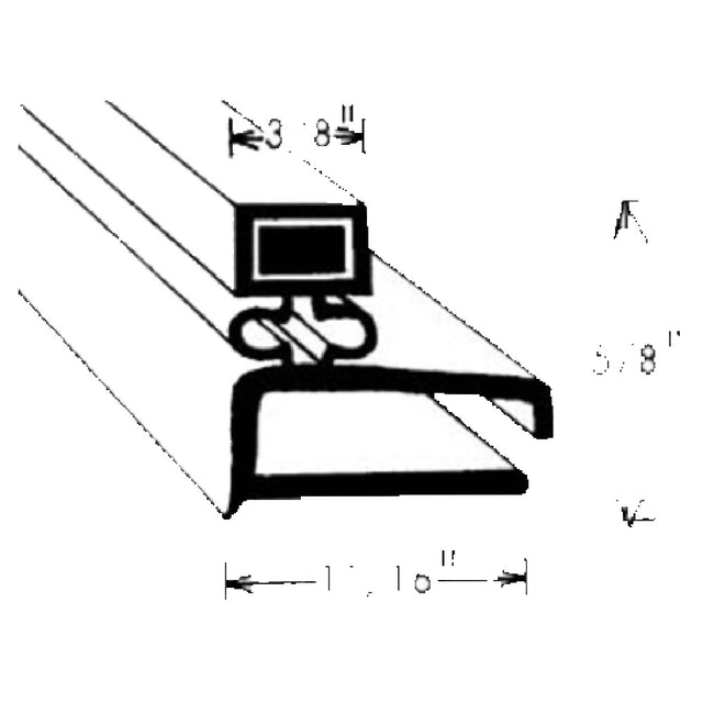 Franklin Machine Products 127-1068 Magnetic Gasket Kit 5/8" H X 11/16"W Maximum Door Size 37" X 87"