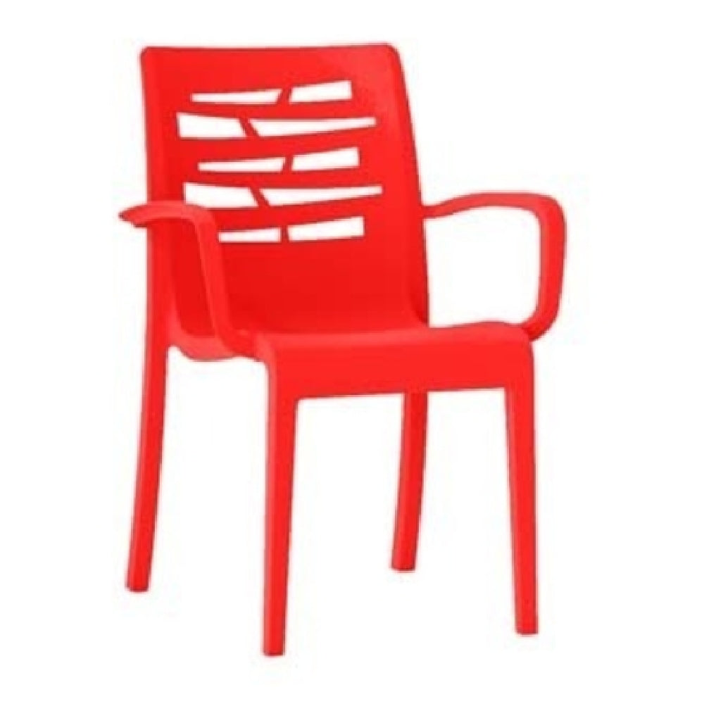 Grosfillex US118414 Essenza Stacking Armchair Designed For Outdoor Use Air Molding Technology Resin