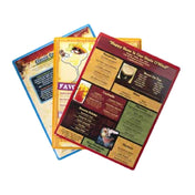 Menu Solutions H500D_CHERRY Menu Board Holds 8-1/2" X 14" Insert Single Panel
