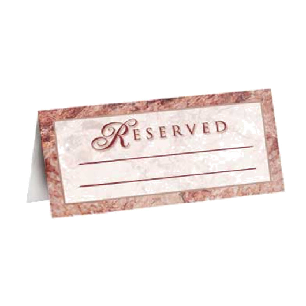 Menu Solutions R2006 "Reserved" Tent 2-5/8" X 5-1/4" Folded With Space For Party's Name