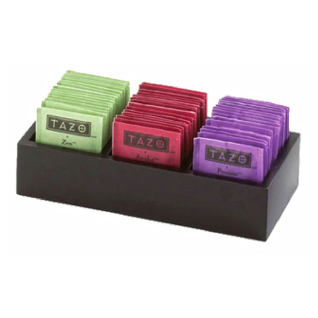 Cal Mil 1246-96 Midnight Bamboo Packet Display 9-1/2"W X 4-1/2"D X 2-1/4"H (3) Slot