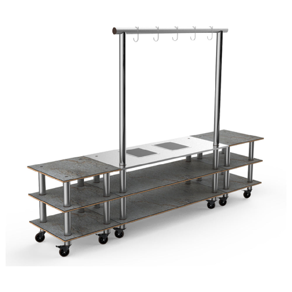 Steelite MGCMLD02GSXW Mogogo Buffet Solutions Modular Nemco Induction Station 3-tier