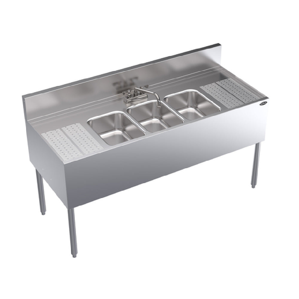 Krowne KR24-53C Royal Series Underbar Sink Unit Three Compartment 60"W X 24"D