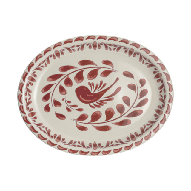 Steelite A121P245 - Platter Oval Narrow Rim, 13.625" X 10.75", Paloma Cora