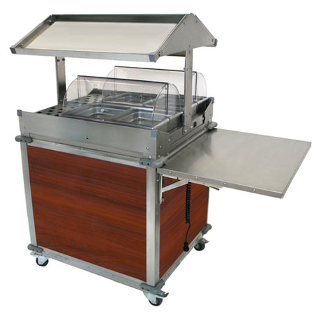 Cadco CBC-GG-2-L5 MobileServ® Deluxe Grab & Go Merchandising Cart 2-sided Grab & Go Shelf On Top