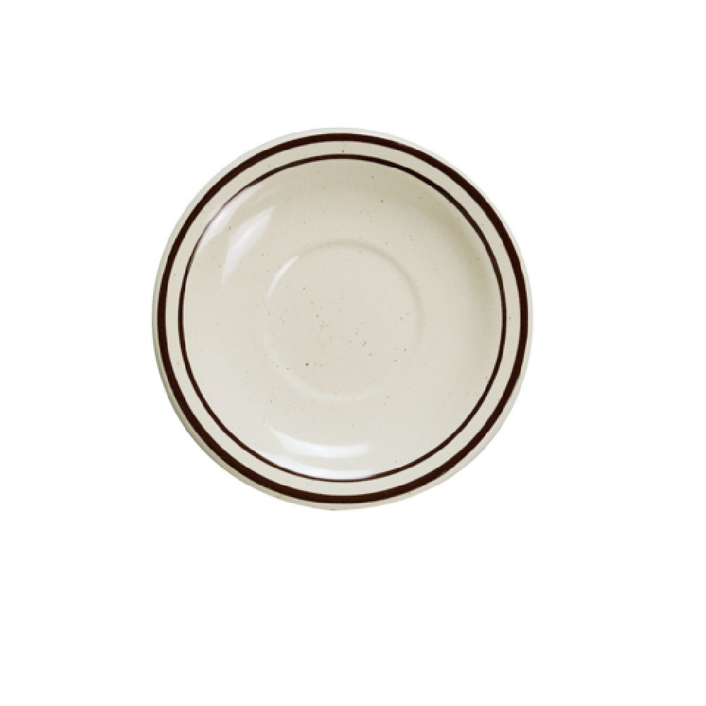 Yanco BR-2 Brown Speckled Saucer Royal 5-1/2" Dia. Round