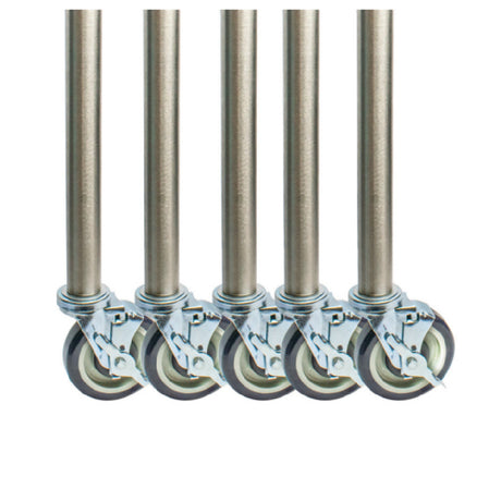 BK Resources BKLC-S-34-PS6 Legs With Caster 33-1/4"H 16GA T-3041-5/8" OD Round