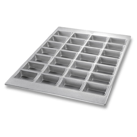 Chicago Metallic 45725 Mini Loaf Pan 18-7/8" X 25-7/8" Overall Makes (28) 3-7/8" X 2-1/2" Loaves