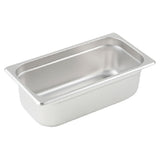 Winco SPJL-304 Steam Table Pan 1/3 Size 6-7/8" X 12-3/4" X 4" Deep