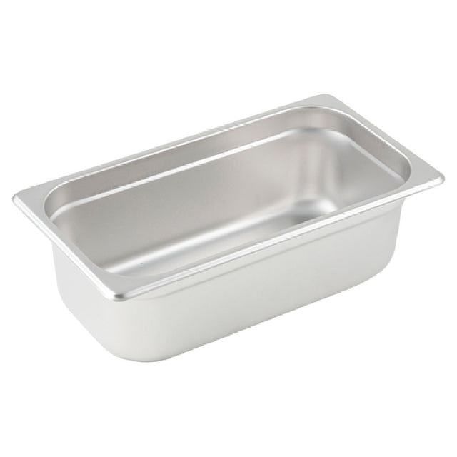 Winco SPJL-304 Steam Table Pan 1/3 Size 6-7/8" X 12-3/4" X 4" Deep