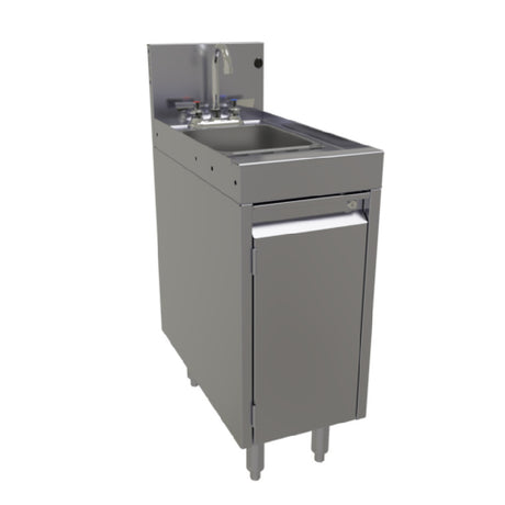 Glastender SWB-12-C Underbar Wet Waste Sink Cabinet Base With Hinged Door 12"W X 24"D