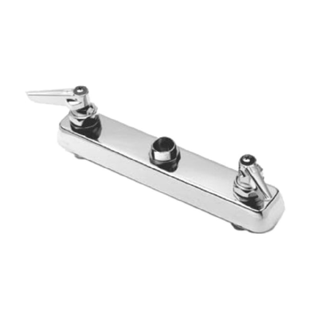 T&S Brass B-1120-M Workboard Faucet Deck Mount With 8" Centers Quarter-turn Eterna Cartridges With Spring Checks