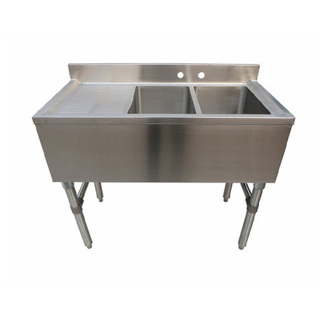 NBR Equipment UW-3-101410-60L Slim-Line Underbar Sink Unit Three-compartment 60"W X 18-1/4"D X 32-1/2"H Overall Size