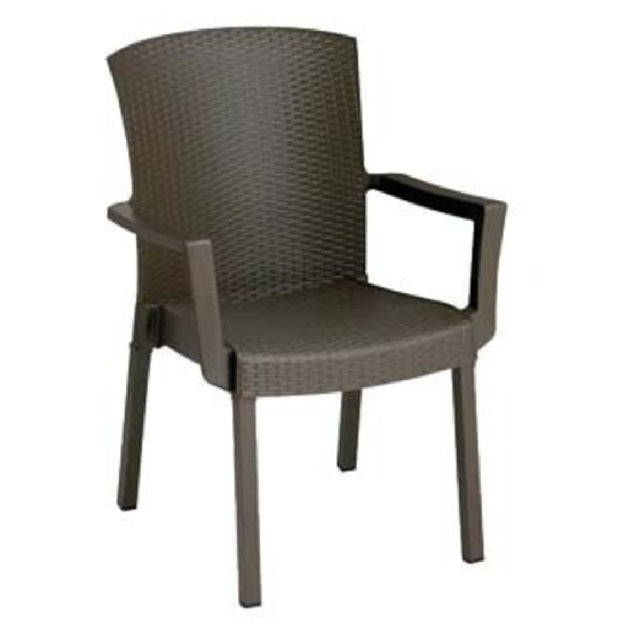 Grosfillex 45903037 Havana Classic Stacking Armchair Designed For Outdoor Use