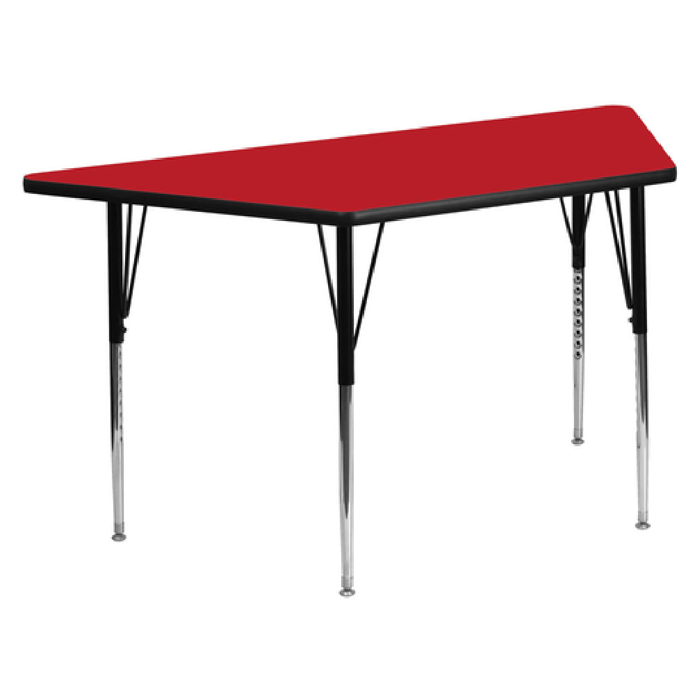 Flash Furniture XU-A2448-TRAP-RED-H-A-GG Activity Table 46-1/4"W X 25-1/2"D X 21-1/4" To 30-1/4" Adjustable Height