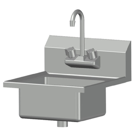 SPG CHS-1 - Universal Stainless Hand Sink, Wall Mount, 12" Wide X 10" Front-to-back X 6" Deep